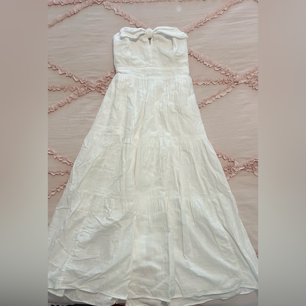 Strapless Madewell White Maxi Sundress